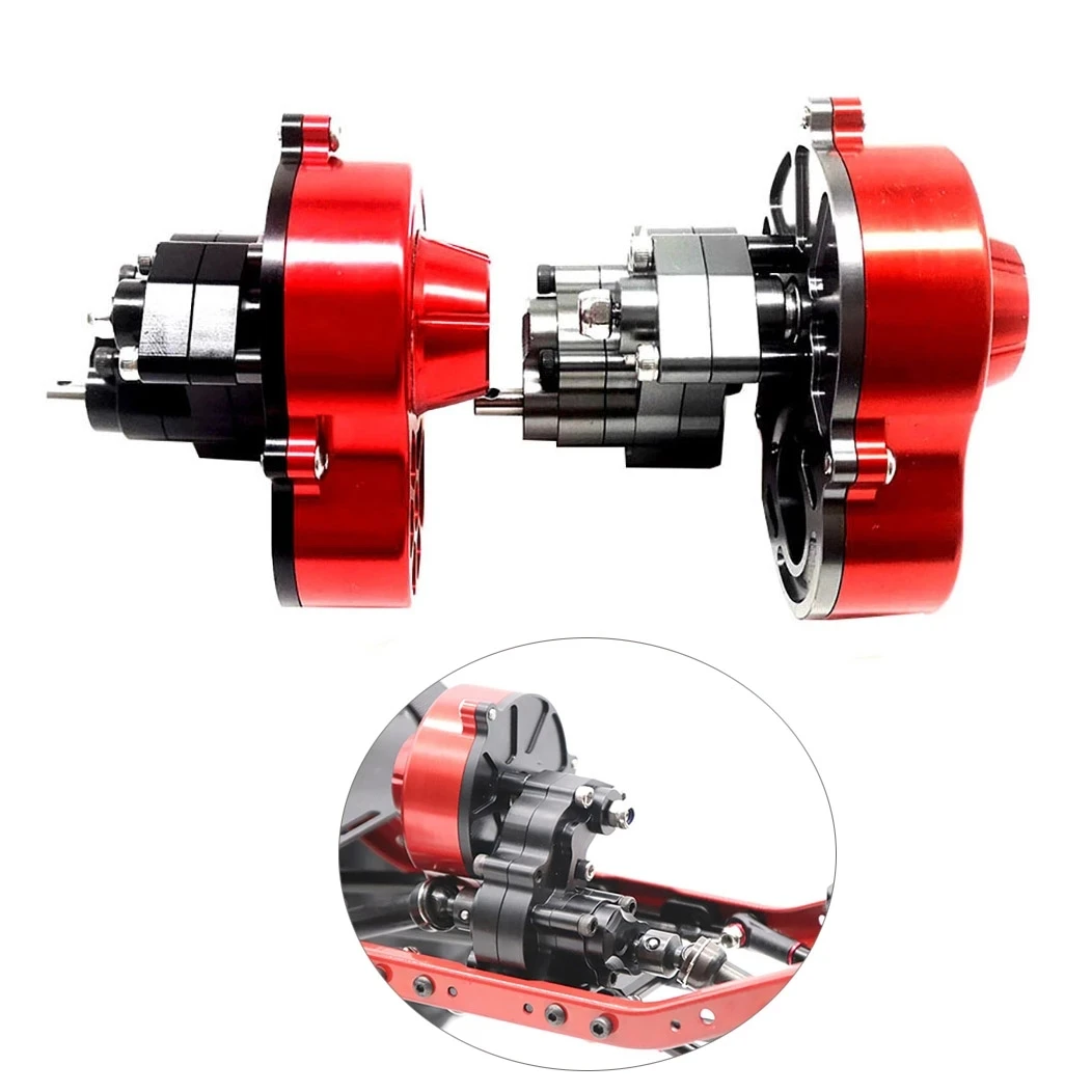 

Новая полностью металлическая коробка передач заднего хода с редуктором двигателя для 1/10 RC Rock Crawler SCX10 обновленные аксессуары для радиоуправляемого автомобиля