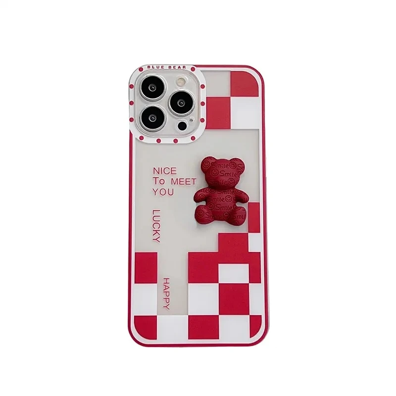 

Cellphone Case For Samsung Galaxy A32 A03 A51 A20 A30 A31 A21S A20S A12 Bumper Backpack Duck Sweet Bear Frame Pink 3D
