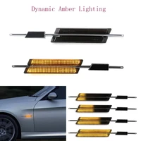 2pcs led amber side marker lamp turn signal sequential car blinker light for bmw e90 e60 e61 e82 e93 e92 e91 e81 e88with m logo
