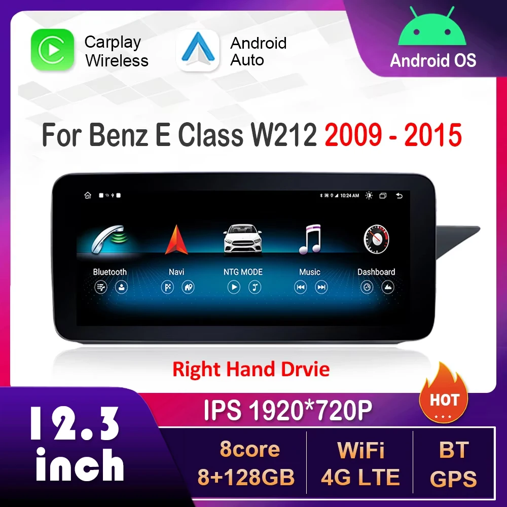 12 3-дюймовый правый Drvie для Mercedes Benz E Class W212 2009-2015 NTG 4.0 4.5 Система Android Автомобильный