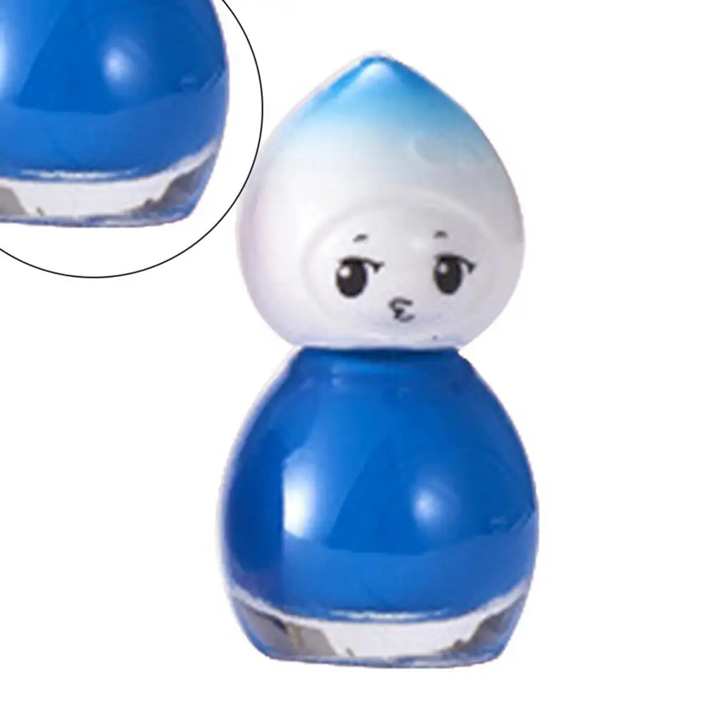 Лак для ногтей с изображением мультяшных кукол прозрачный яркий быстросохнущий