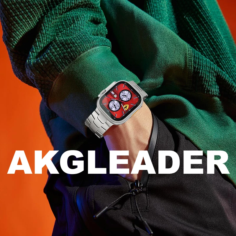 Браслет AKGLEADER Titanium для Apple Watch Ultra 2 1 Ширина 26 мм 45 44 42 iWatch 49 Приблизительный вес