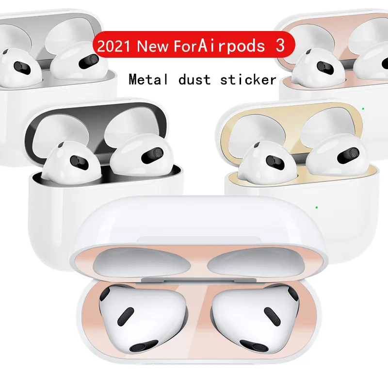 

1-10 For Apple Airpods Pro 3 Metal Dust Guard Sticker Shield Dust Proof Film for Airpod Earphone Case Accessorie Dirt Protection