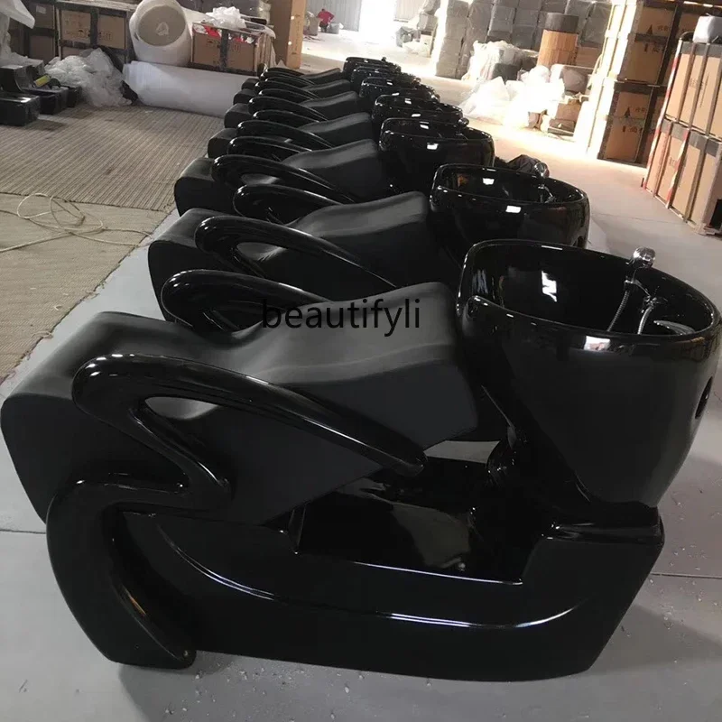 Парикмахерская стул для шампуня промывочная кровать простая полулежачая