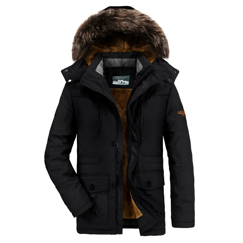 Men Parkas Winter Jacket Cotton Padded Warm Coat Military Male Hooded Fleece Thick Long Outwear Windbreaker Warm Jackets 6XL
