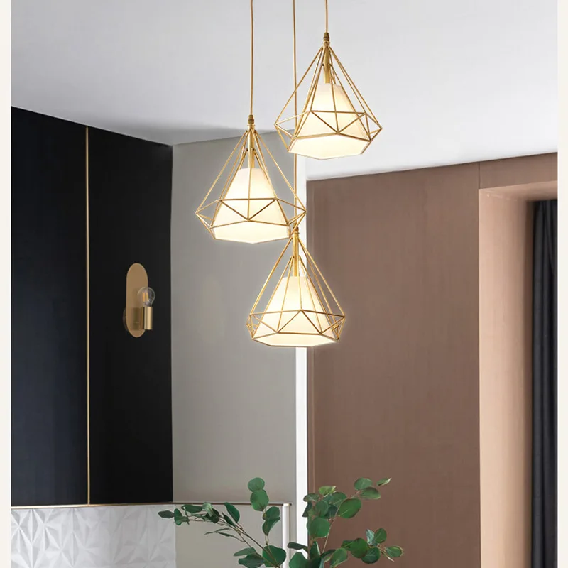 

Современная потолочная Подвесная лампа для кухни, столовой, роскошные лампы для гостиной, бара, светодиодная полоса для ресторана, Золотая романтичная лампа