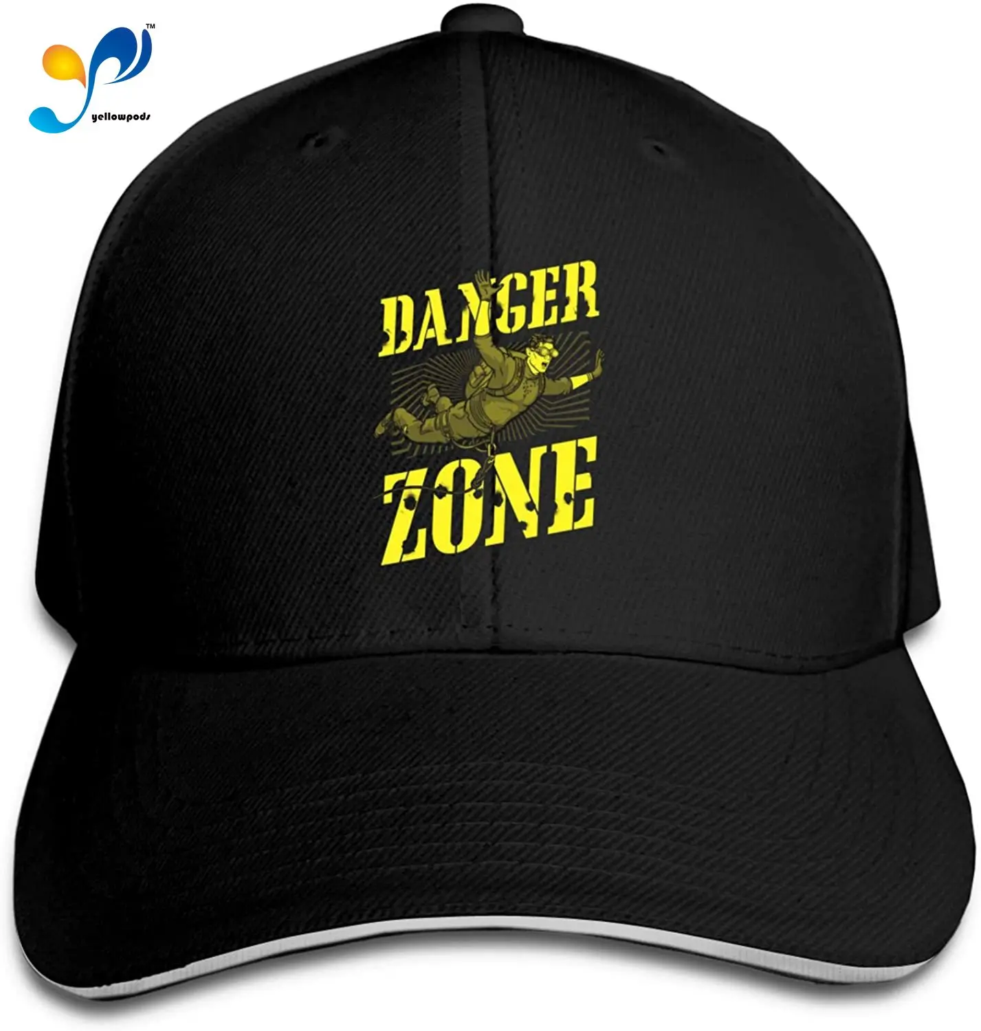 

Danger Zone Sandwich Hat Printed Baseball Cap Headgear Unisex Casquette