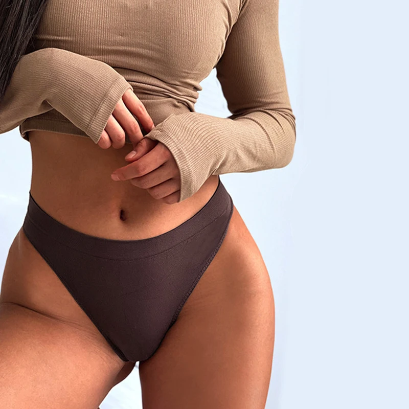 

Women Panties Sexy Low Waist Thong Sports Briefs Sexy Lingerie Underwear Fitness Seamless T Pants Sunbathing G-string Singwear