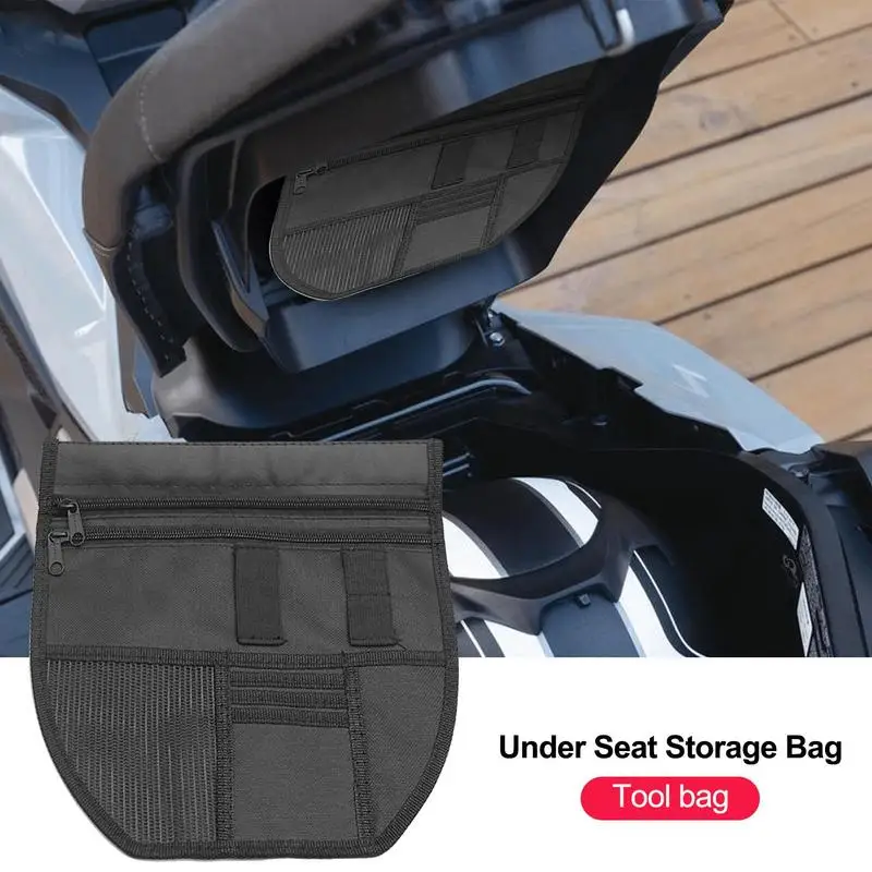 

Motorcycle Under Seat Storage Pouch Motorcycle Storage Bag Under Seat Storage Case For Motorbike Nylon Motorbike Storage Bag