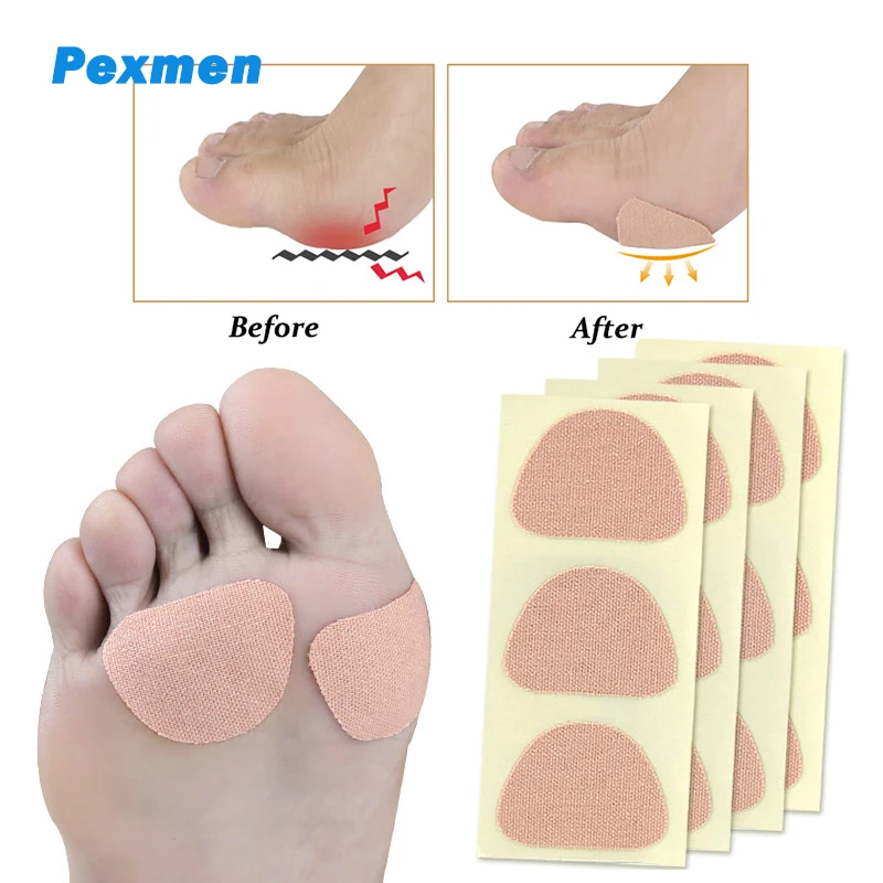 Pexmen 3Pcs Moleskin FlannelTape Adhesive Pads Anti-wear Heel Stickers Prevent Blister Reduce Friction Pads Relieve Foot Pain