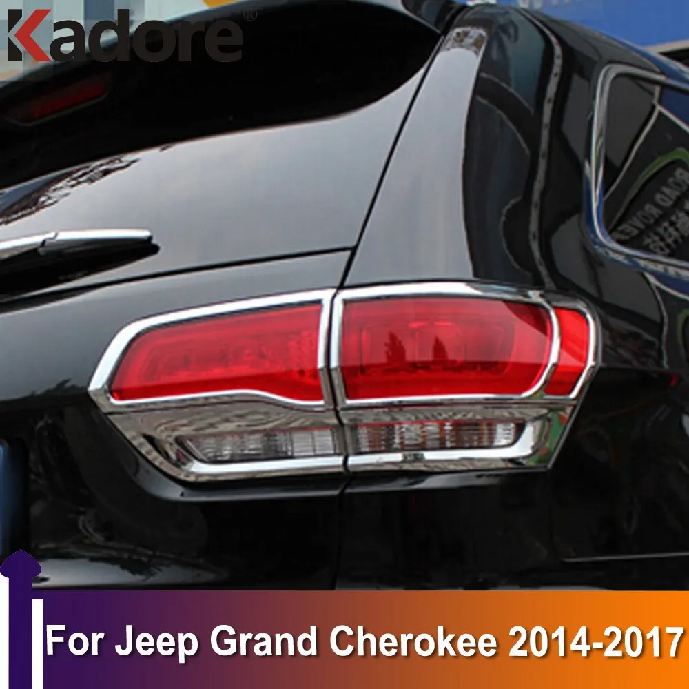 

Рамка заднего фонаря для Jeep Grand Cherokee 2014 2015 2016 2017, хромированная задняя крышка заднего фонаря, отделка заднего фонаря, внешние аксессуары