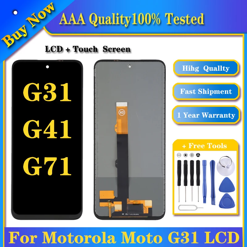 

AMOLED Original For Motorola Moto G41 LCD Touch Screen For Moto G31 LCD XT2173-3 Digitizer Assembly Display for Moto G71 5G LCD