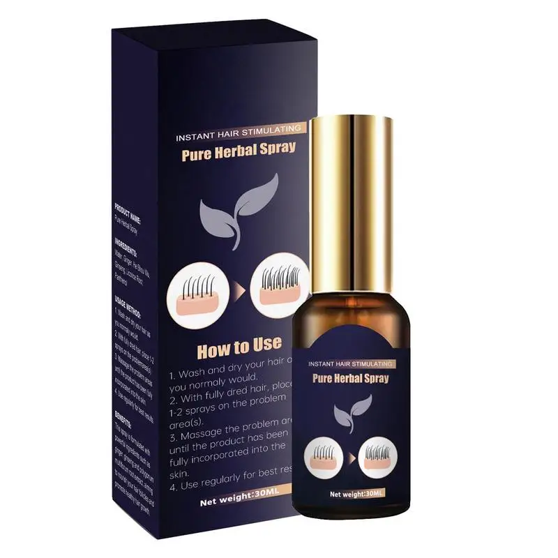 

30ml Herbal Hair Regrowth Mist Anti Hair Loss Essence Scalp Care Fast Growing Hair Care Hair Growth Spray For Men Women