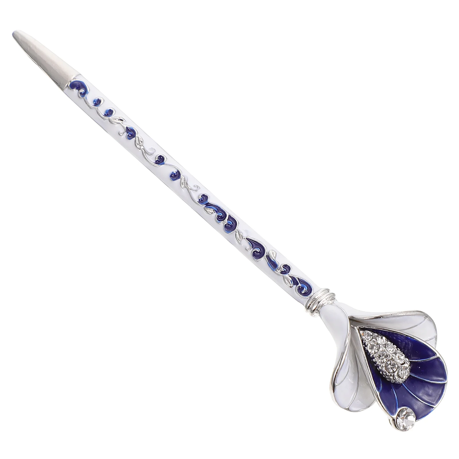 

Chinese Style Antique Hair Stick Floral Design Crystal Rhinestone Hairpin
