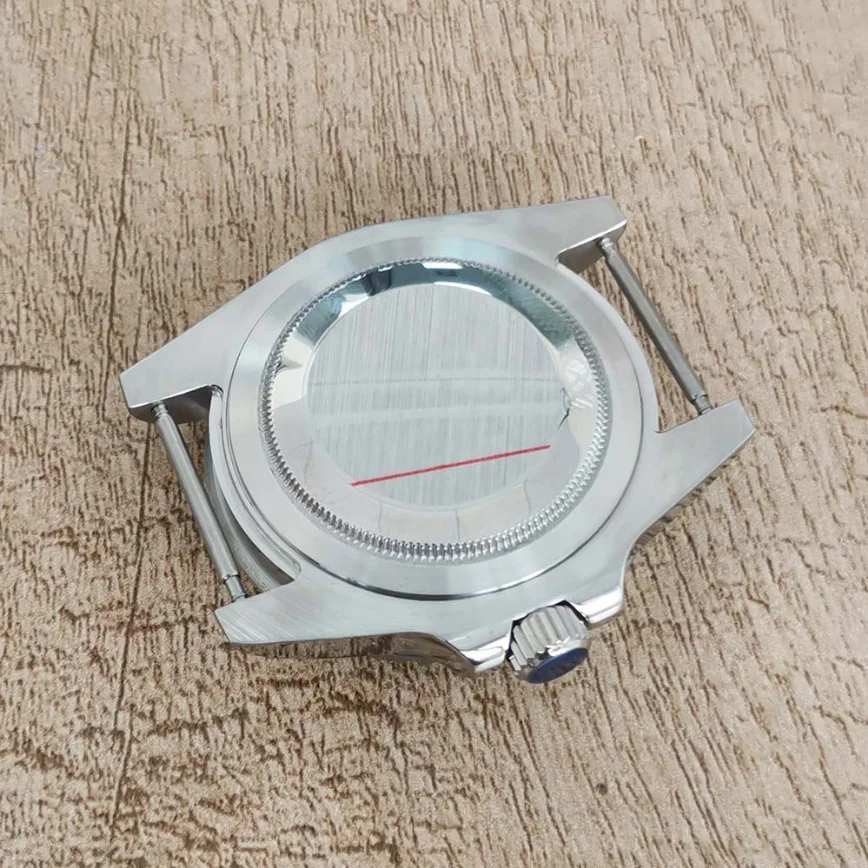 Watch Accessories 40MM Watch Case Stainless Steel Case with Clear Back and Paved Sapphire Back Suitable for NH34/35/36 Movements