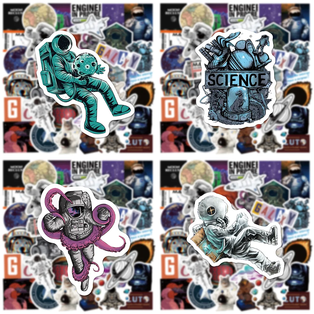50 шт. наклейки для скрапбукинга астронавт |