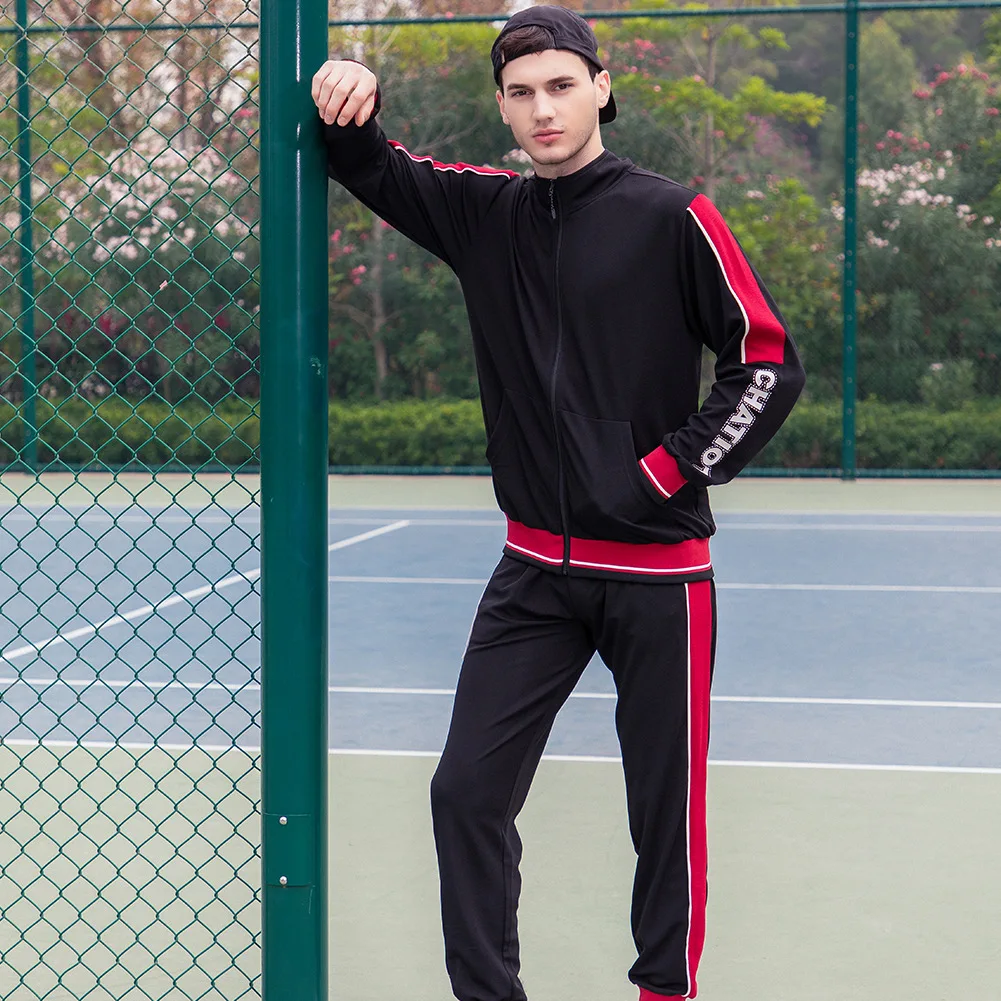 Spring Autumn New Men's Sportswear Cardigan Stand-up Collar Running Sports Casual Fashion Men Clothing Streetwear Tracksuit