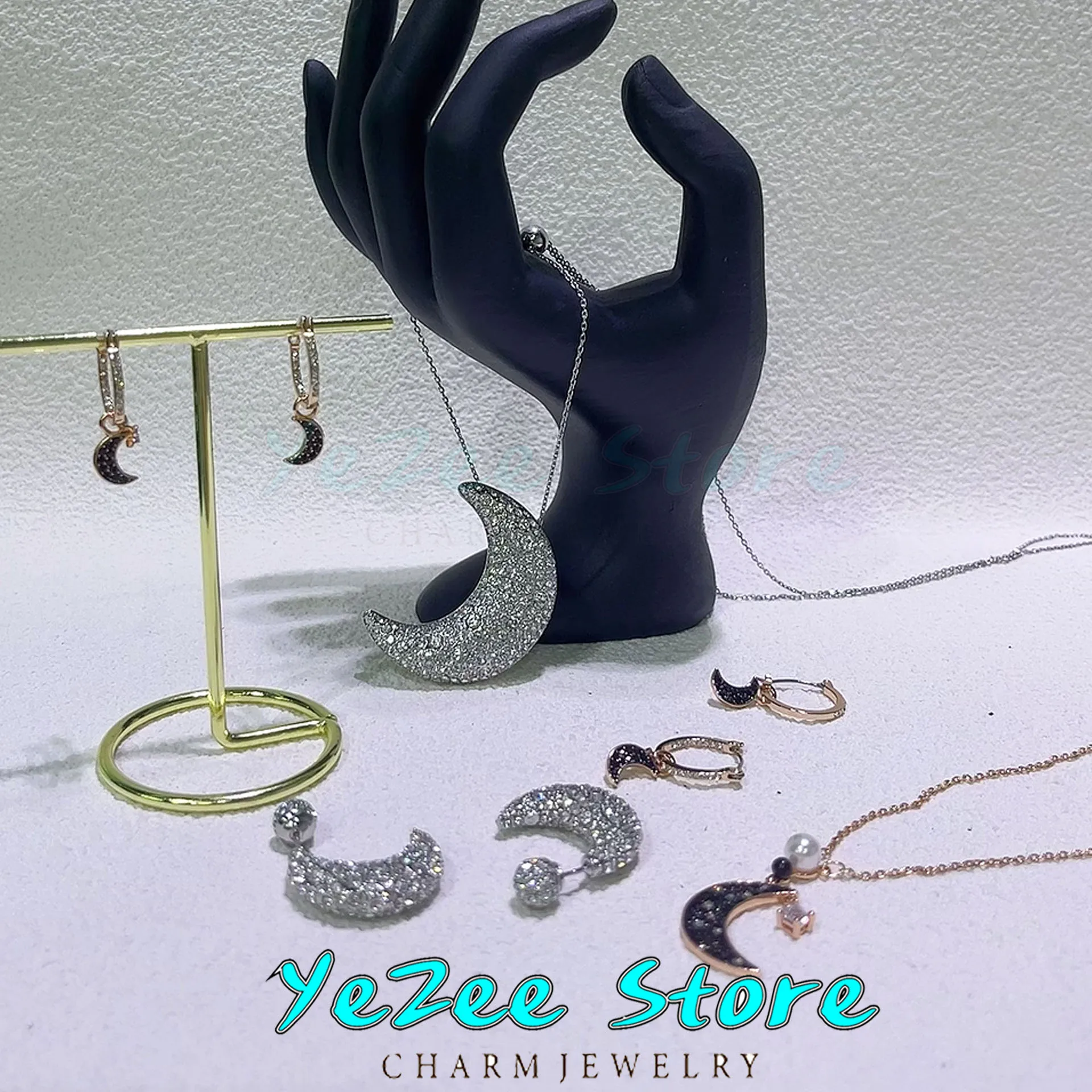 Высококачественные ювелирные изделия в форме Луны и звезды женские модные