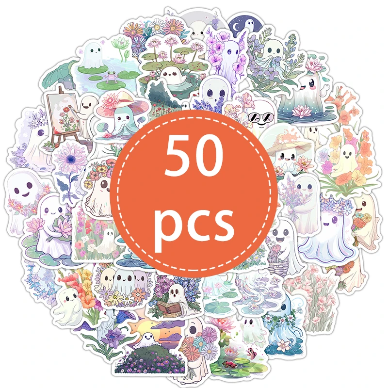 

50 шт. наклейки с призраками XIURAN