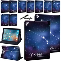 for apple ipad air 123air 4 2020 10 9 inch drop resistance star sign print pattern series pu leather tablet stand cover case