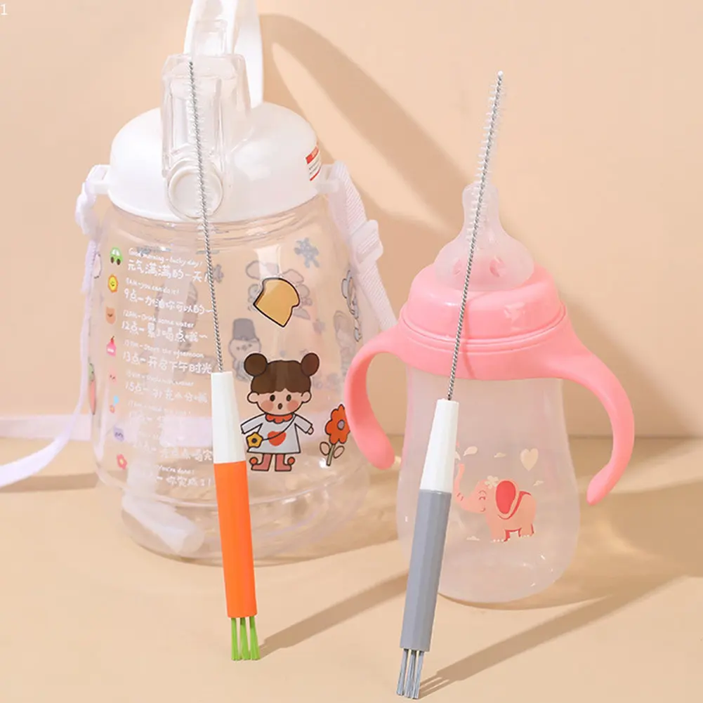 Kitchen Cleaning Brushes Nylon Wire Bottle Straw Brush Household Cleaning Brush Cup Tube Bottle Straw Washing Cleaner Brush Tool
