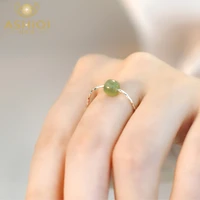 ashiqi real natural jade 925 sterling silver ring for womens jewelry fashion gift