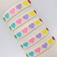 bluestar colorful heart bracelets pulseras mujer moda miyuki beaded handmade chain jewelry boho rainbow bracelets for women gift