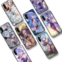 anime game genshin impact ganyu phone case for redmi 8 9 9a for samsung j5 j6 note9 for huawei nova3e mate20lite cover
