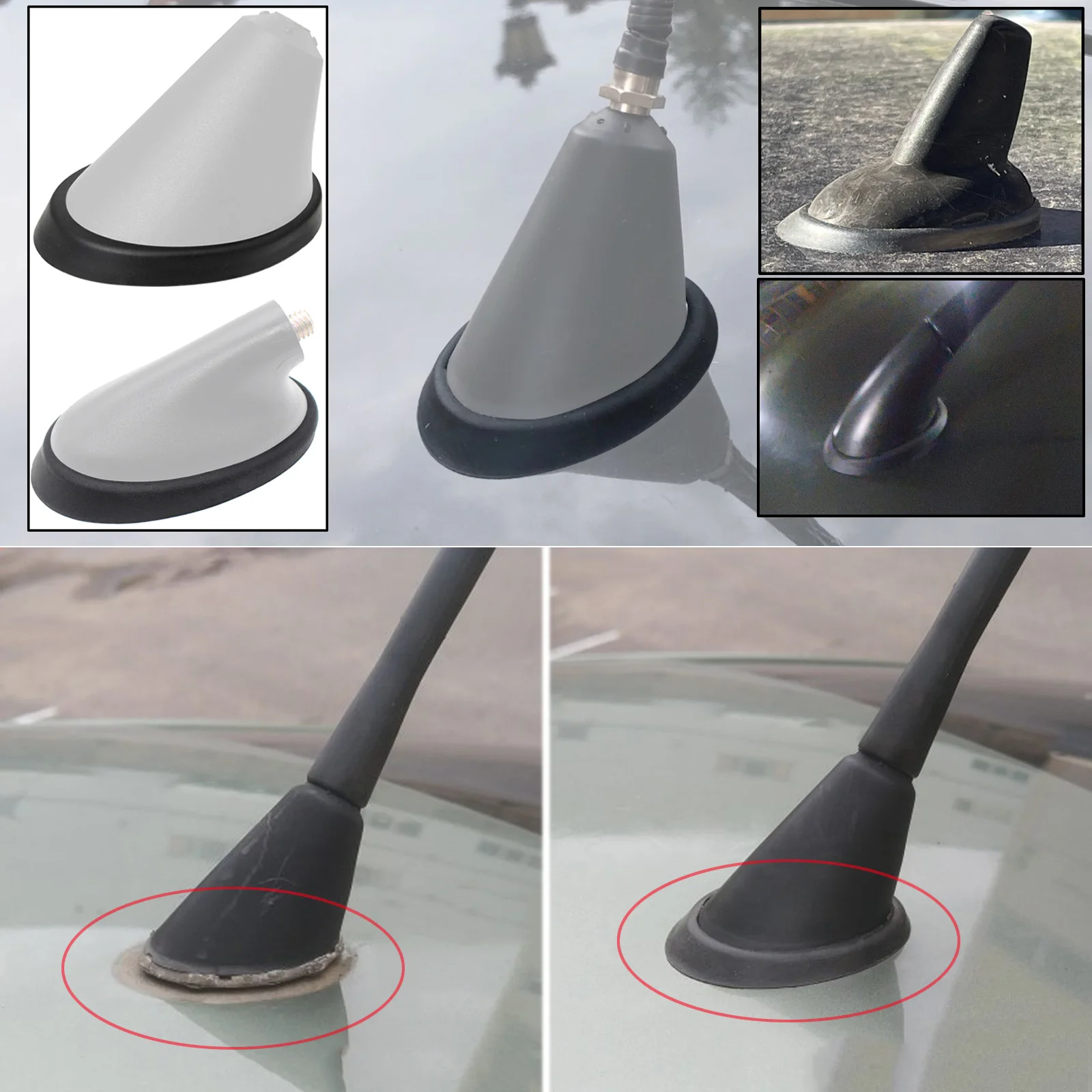 Автомобильная мачта на крышу штыревая антенна резиновую базовую прокладку