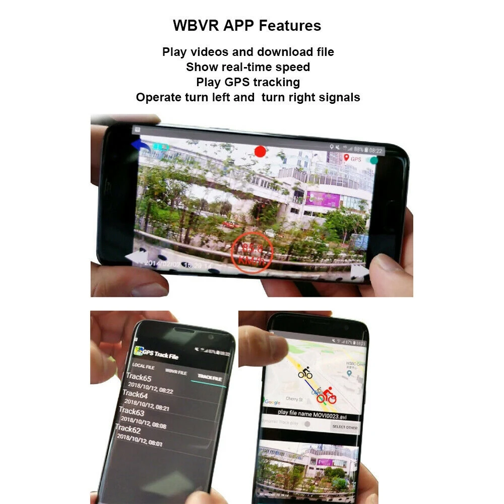 Камера для вождения велосипеда с двойной подсветкой поддержка WIFI GPS трек