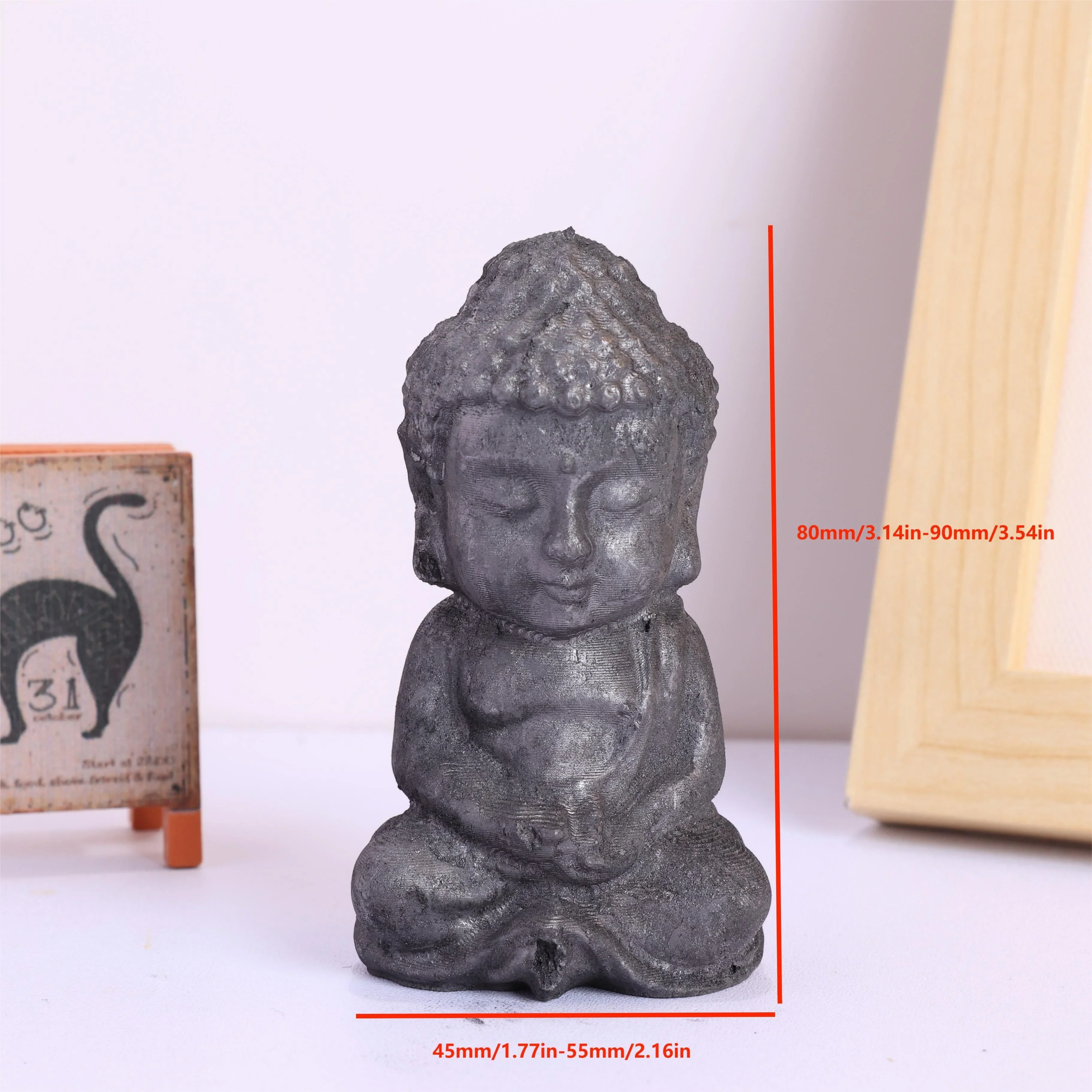 Натуральный шунгит будды религиозный для балансировки дзен декор заботливый
