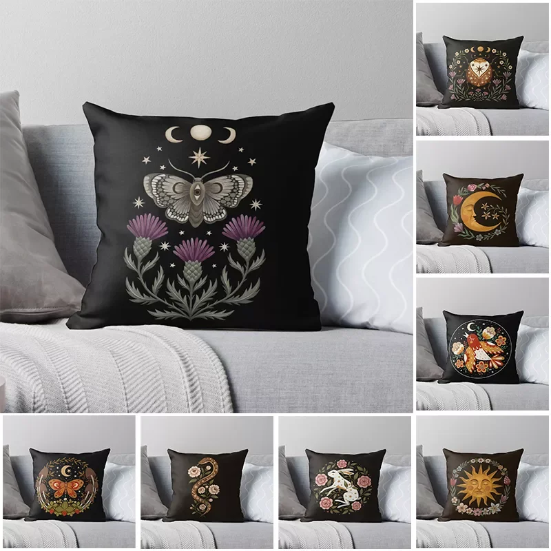 

Cushion Cover Black Pillow Cover For Living Room Sofa 18x18 Decoration Pillow Case Christmas Decoration for Home Decor
