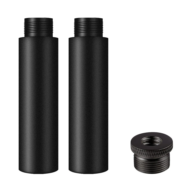 

2 шт. удлинители для микрофона с 1 металлическим адаптером удлинитель для микрофона 5/8 дюймов для настольных подставок и подставки