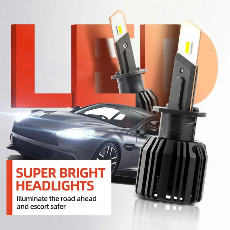 

Waterproof Car Headlight Universal Superbright Fog Light Bulbs H1 Led Canbus Headlight Car Accessories Auto Headlamp