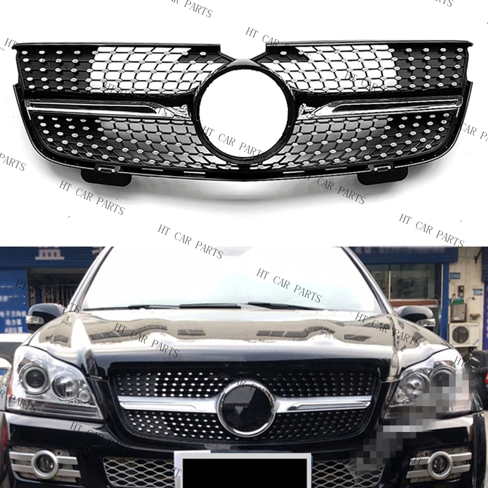 

1 шт., сетка для переднего бампера Mercedes Benz X164 2007-2012 2007 2008 2009 2010 GL320/2011/2012