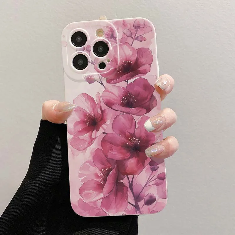 Фото Для Xiaomi Poco F7 F6 F5 Pro 5G Чехол Яркий цветочный узор Силиконовый чехол для телефона Poco X7 X6 X5 X3 M6 Pro Мягкий ТПУ Funda №4