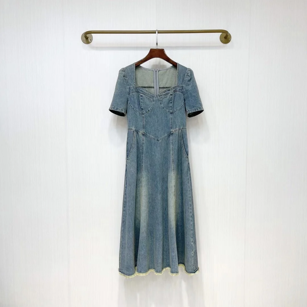 2023 spring and summer women's clothing fashion new Denim Dress 0621