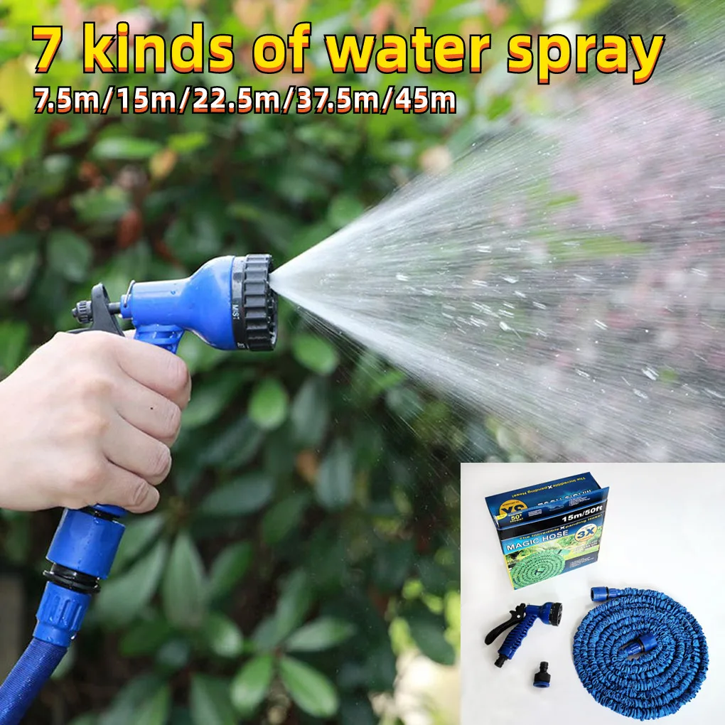 

25FT-150FT Garden Hose Expandable Flexible Water Hose Plastic Hoses Car Wash Water Gun Garden Sprayer Watering Irrigation Tools