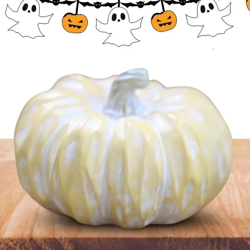 

Thanksgiving Artificial Pumpkins Decorative Resin Realistic Pumpkins Fall Harvest Table Centerpieces Halloween Decor Fake