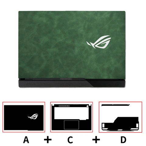 Кожаная наклейка Crazy Horse для Asus ROG strix g712 g713 Plus/ROG Strix G15 G512LV/G513QE/ GL504GV/G15 G533 2021 15,6