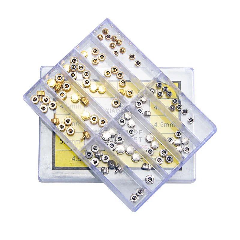 100/300 pcs 3.5-4.5mm 3.5-6.0mm Watch Crown Parts Assorted Accessories Watch Repair Tool for Watchmaker Watch Crowns Stems Tool