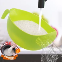 rice sieve drain basket plastic colander sieve rice washing filter strainer kitchen food beans sieve fruit bowl drainer cleaning