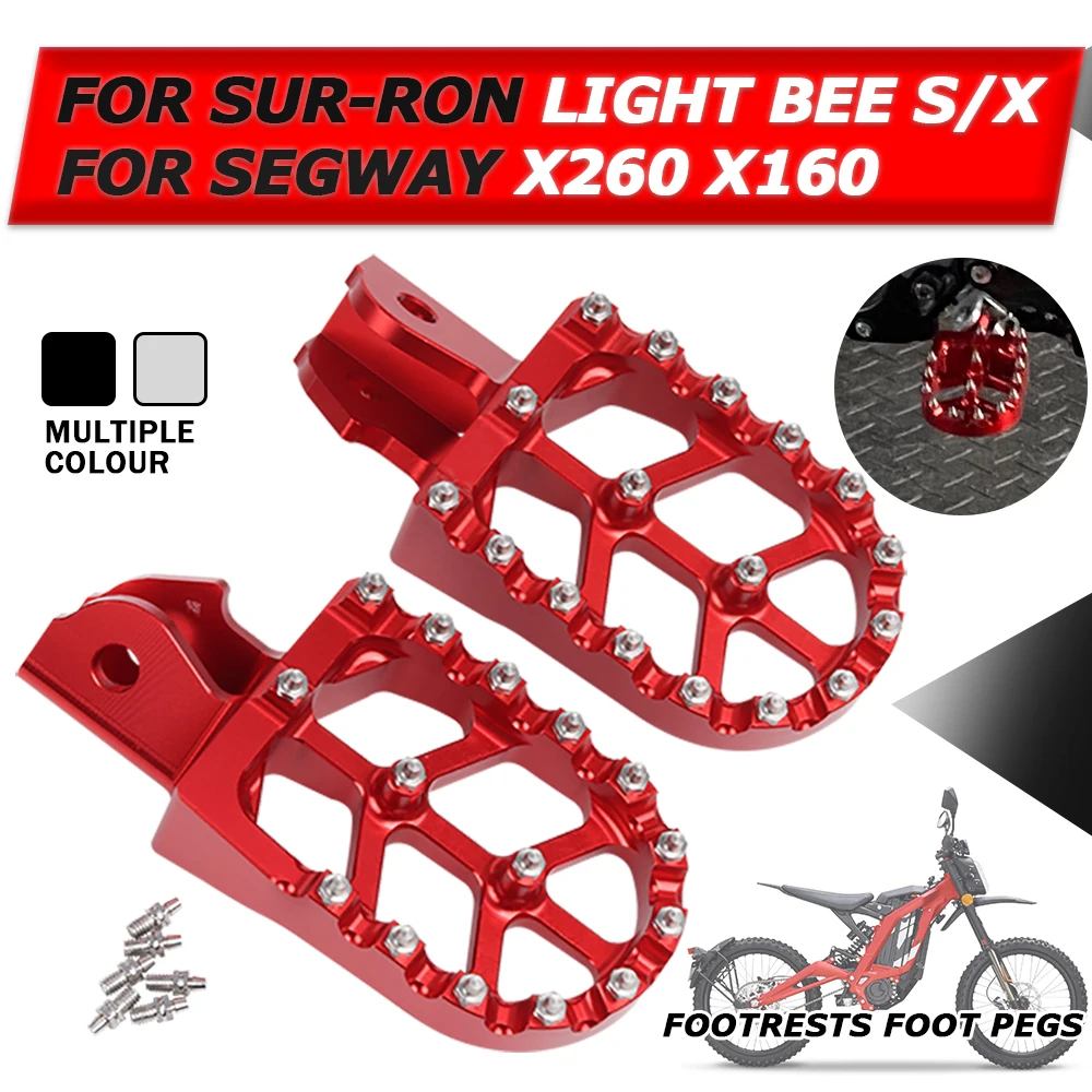 

Motorcycle Footrests Footpegs Foot Rests Pegs Pedals For Sur-Ron Surron Light Bee S X LightBee Segway Dirt eBike X260 X160 X 260