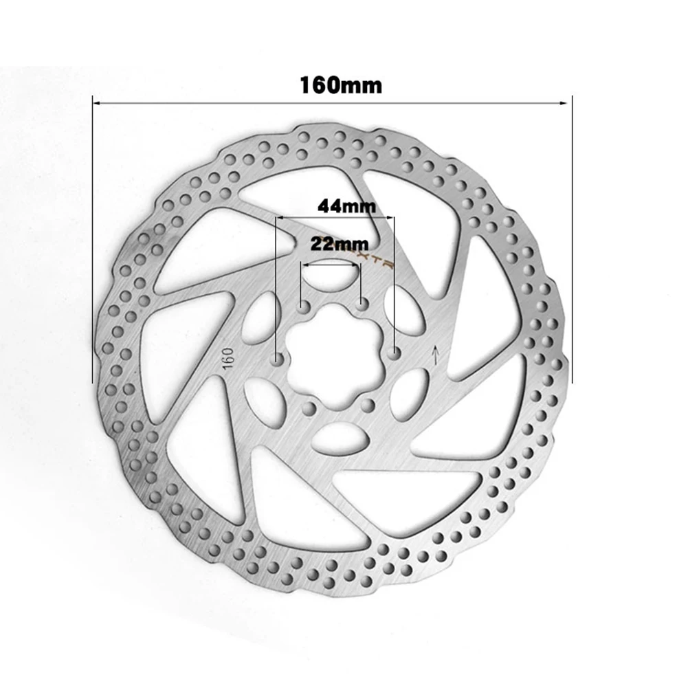 

Bicycle Disc Brake Rotor 140/160/180mm Disc Brake Rotor For 6 Bolts Light Weight Mountain MTB Bike Rotor Silver