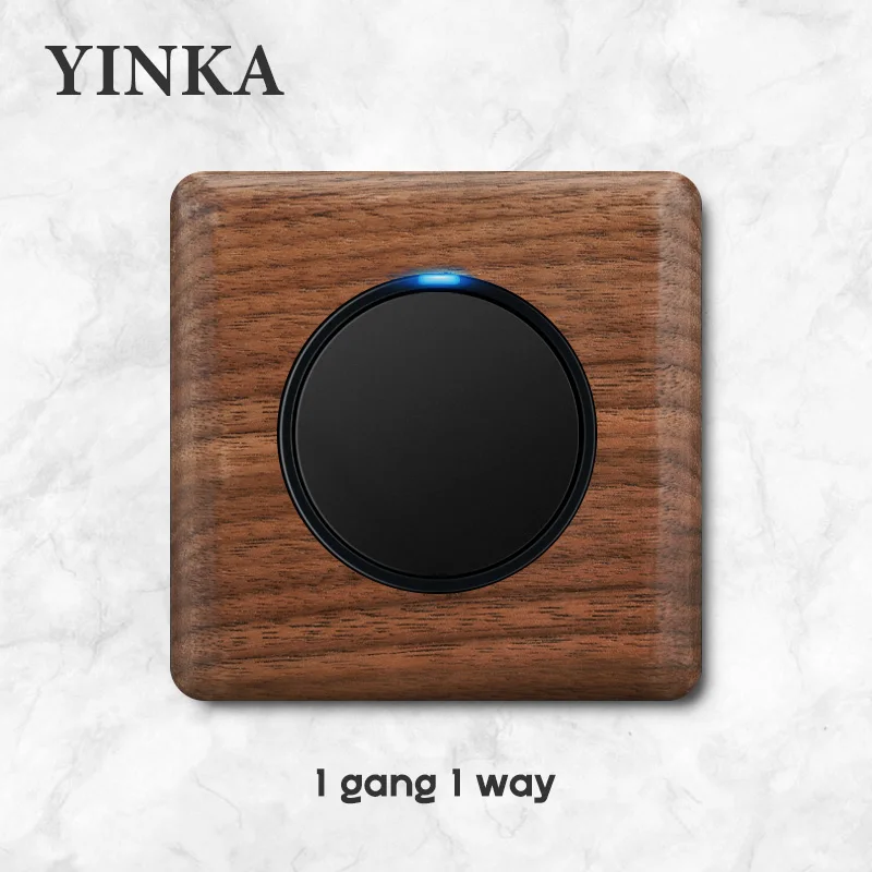 

Настенный выключатель YINKA ореховый 220В