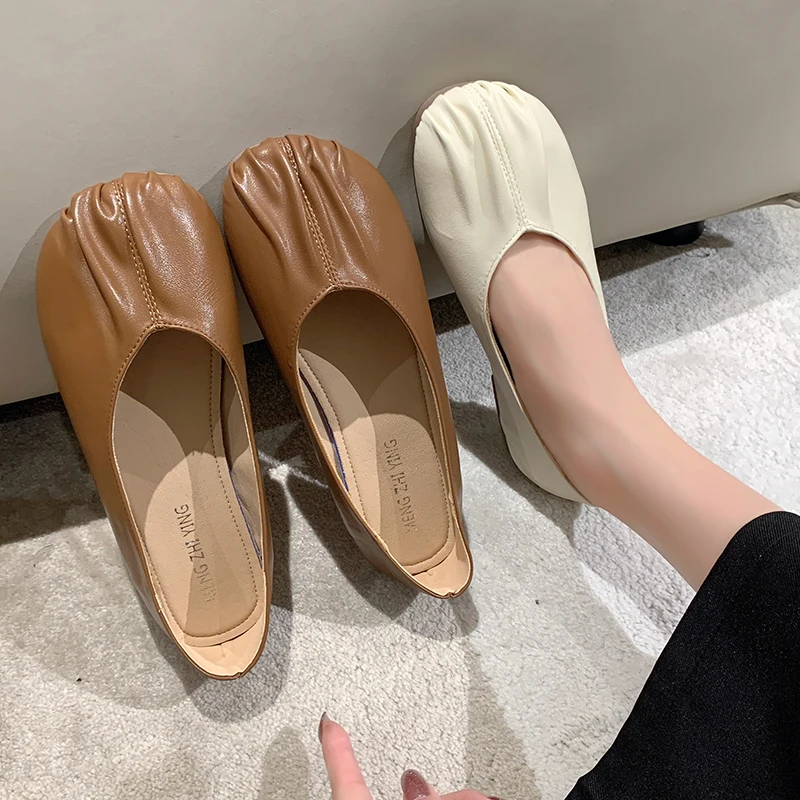 

Shoes Woman 2023 Casual Female Sneakers Soft Flats Slip-on Shallow Mouth Round Toe New Summer Dress Boat Slip On Grandma