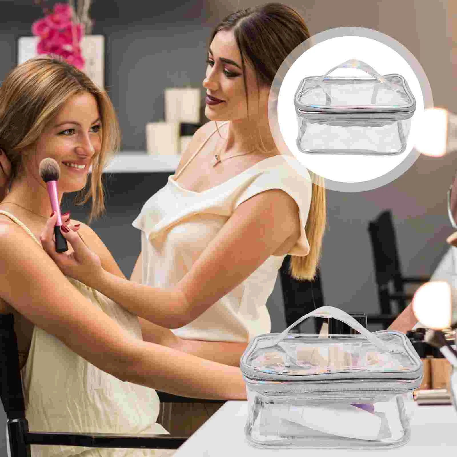 Дорожная прозрачная косметичка водонепроницаемая портативная сумка для