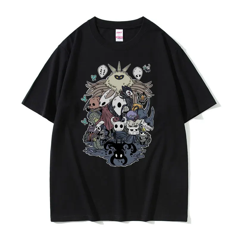

Game Hollow Void Hollow Knight Tee Shirt for Man Oversized T-shirt Summer Men Women Anime Harajuku Tshirt Male Manga Streetwear