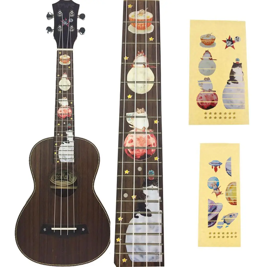 Tooyful укулеле Uke Mini 4 String инкрустация гитары наклейка маркер грифа Decal