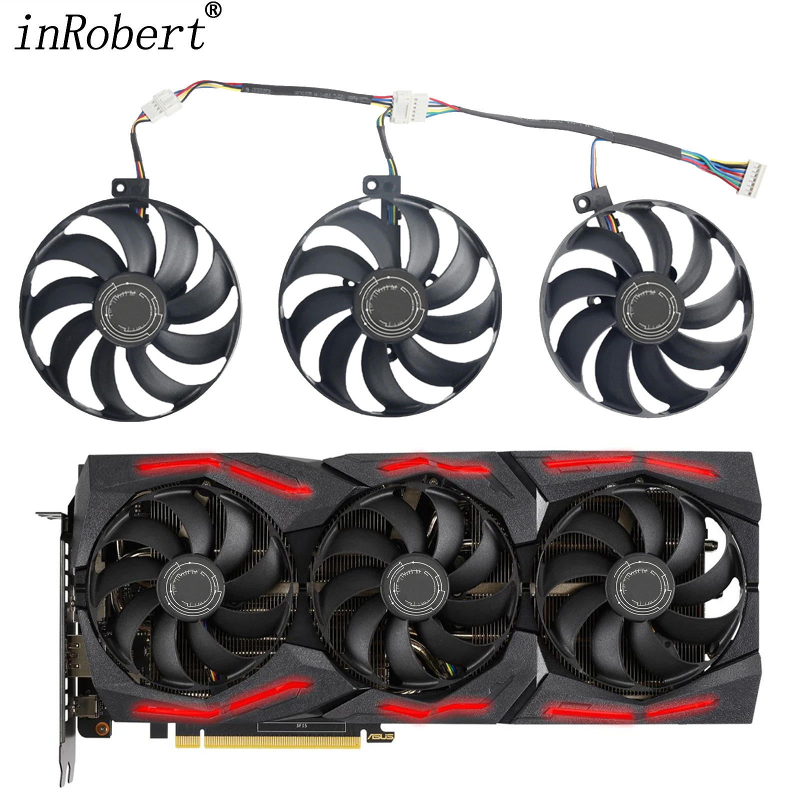 Вентилятор для видеокарты ASUS ROG Strix RTX 2060 2060S 2080S RX 2070 5600 XT 5700 87 мм